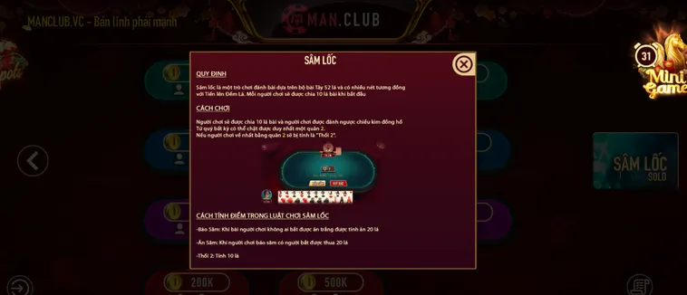 Hướng Dẫn Cách Chơi Sâm Lốc Cổng Game ManClub Chuẩn Xác Và Hiệu Quả Năm 2026